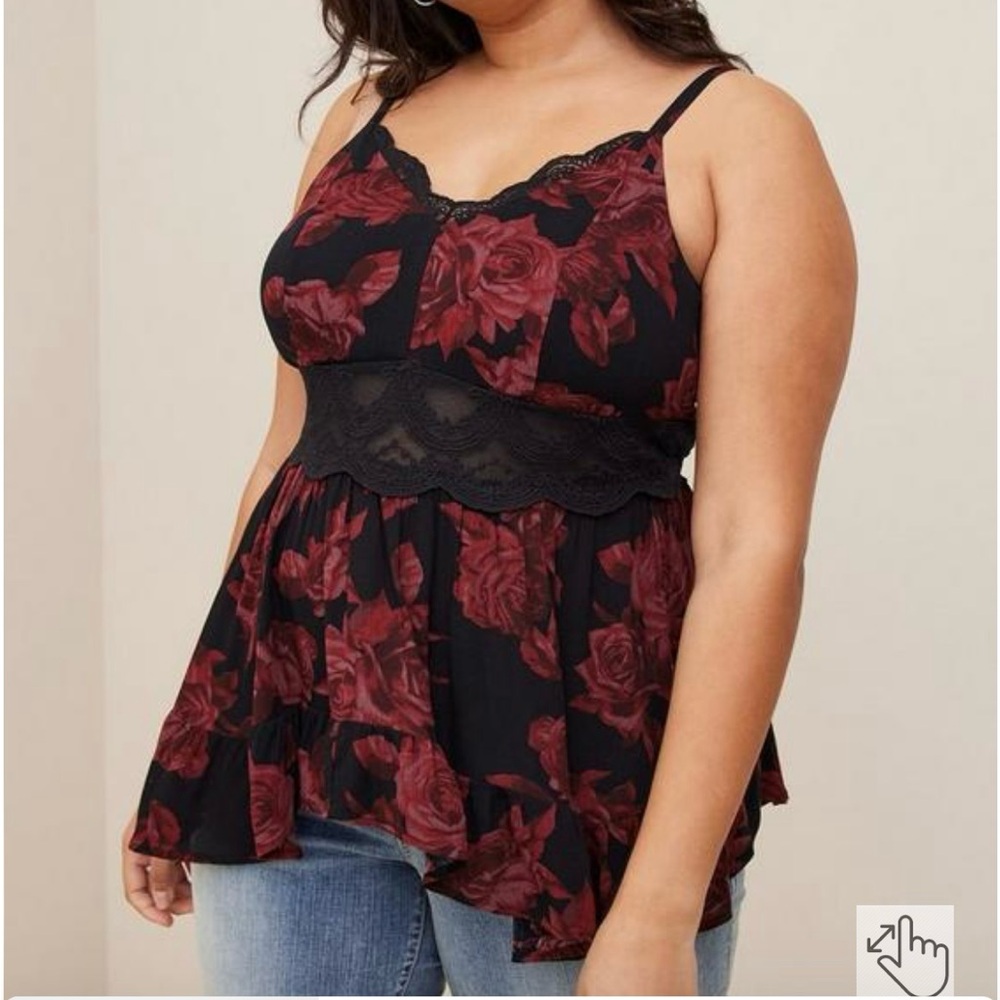 EUC crinkle gauze cami Torrid size 3